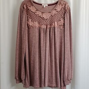 Long sleeve dressy sweater size 1 Maurices floral